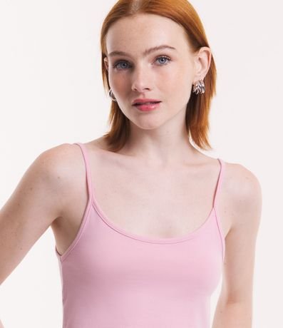 Blusa Musculosa Cropped en Algodón con Breteles Finos 4