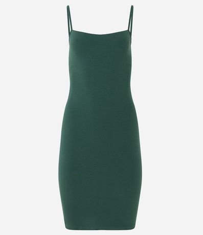 Vestido Corto en Algodón con Breteles Finos