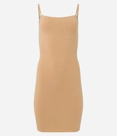 Vestido Corto en Algodón con Breteles Finos