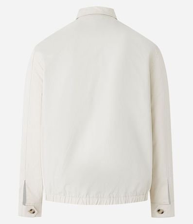 Campera en Sarga Lisa con Cierre y Cuello Camisero 7