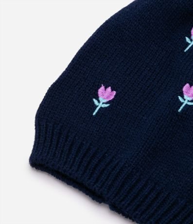 Gorro Infantil en Tricot con Pompón 2