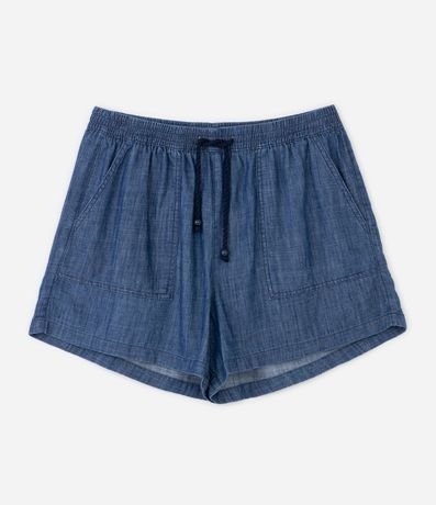 Short Comfy Jeans con Lazo en la Cintura Curve & Plus Size 5