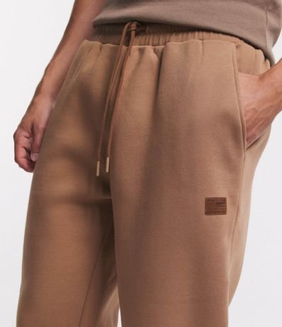 Pantalón en Algodón con Cintura Elástica y Bajo Ajustada 4