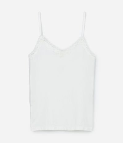 Musculosa con Breteles Finos sin Costura y con Encaje 4