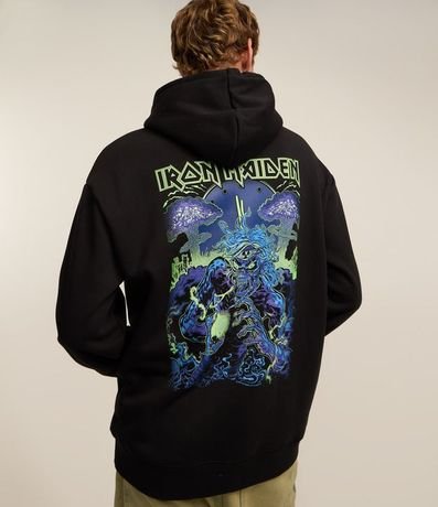 Buzo Balloon en Algodón con Forro Plush y con Estampado Iron Maiden