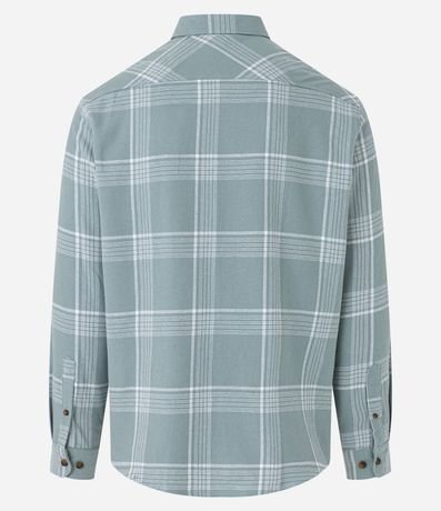 Camisa en Franela con Estampa de Cuadros 2