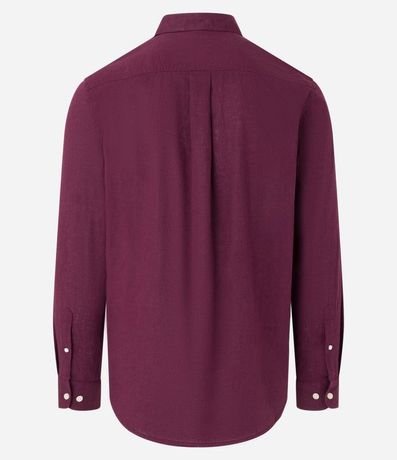 Camisa Comfort Básica en Lino Manga Larga 8