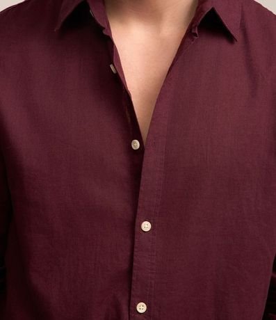 Camisa Comfort Básica en Lino Manga Larga 4