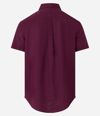 Camisa Comfort Básica en Lino con Manga Corta 8