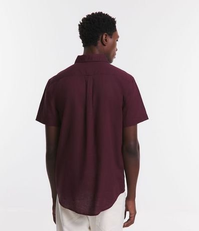 Camisa Comfort Básica en Lino con Manga Corta 3