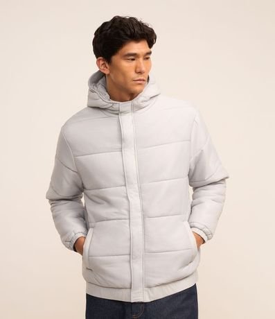 Campera Puffer en Microfibra con Capucha 3