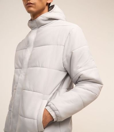 Campera Puffer en Microfibra con Capucha 4