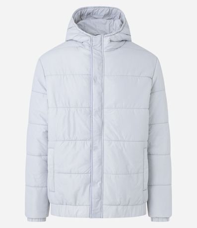 Campera Puffer en Microfibra con Capucha 7