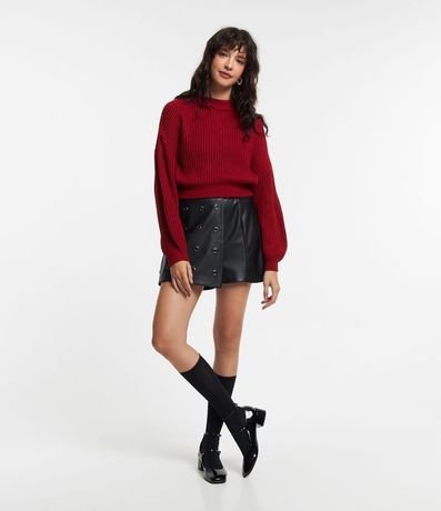 Buzo Suéter de Punto Texturizado con Puño Ajustado 2