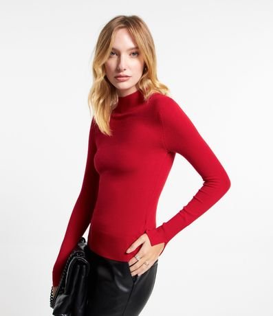 Blusa Básica en Viscosa con Cuello Alto 2