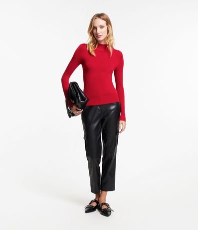 Blusa Básica en Viscosa con Cuello Alto 3