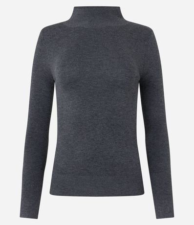 Blusa Básica en Viscosa con Cuello Alto 6