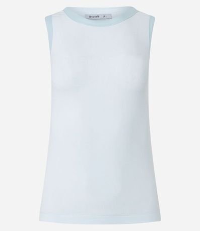 Blusa de Punto con Detalle en Satén 6