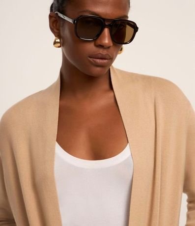 Cardigan Alargado Básico de Punto con Bolsillos 3