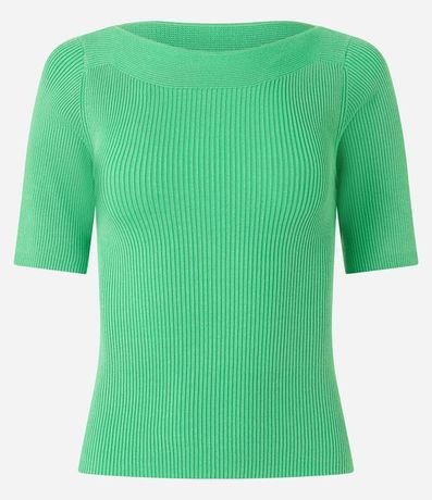 Blusa Básica de Punto con Escote Bote 6