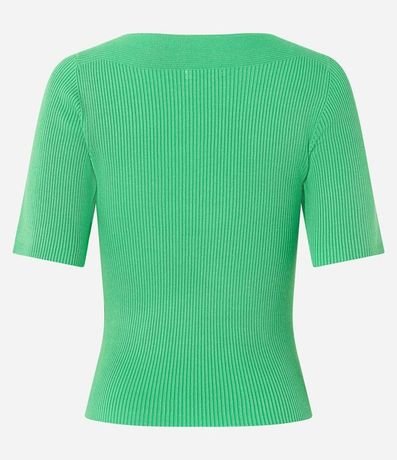 Blusa Básica de Punto con Escote Bote 8