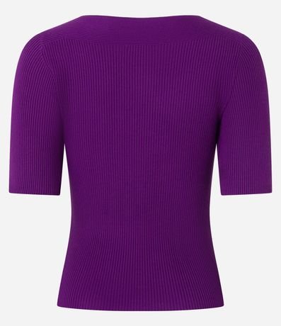 Blusa Básica de Punto con Escote Bote 9