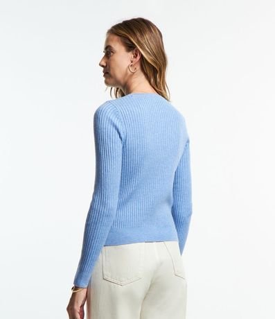 Cardigan Corto en Punto con Textura Acanalada 4