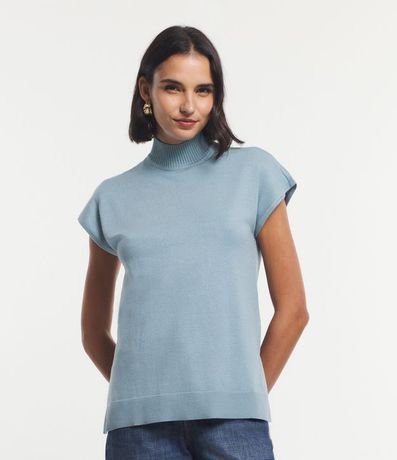 Blusa en Punto con Cuello Alto 2