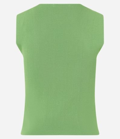 Blusa Cropped en Punto con Escote Cuadrado 8