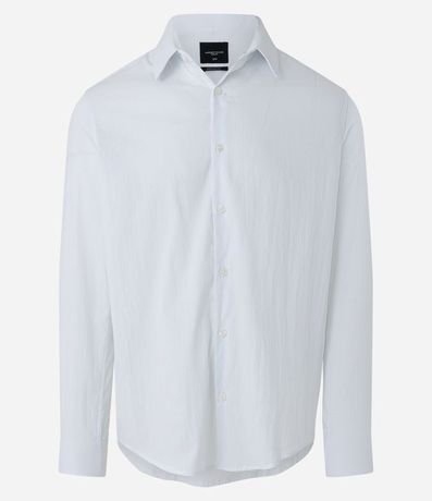 Camisa Social en Algodón Manga Larga con Textura Maquinetada 6