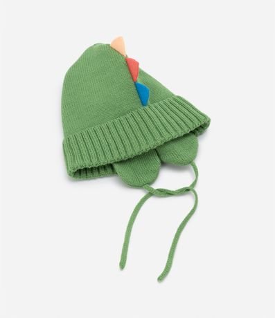 Gorro Infantil en Punto con Cretas 3D y Tapa Orejas - Talle U 2