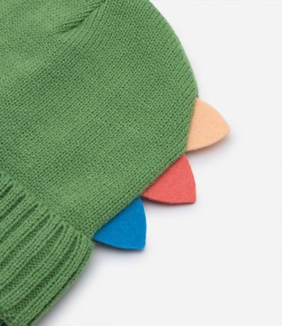 Gorro Infantil en Punto con Cretas 3D y Tapa Orejas - Talle U 3