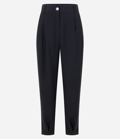 Pantalón Carrot Sastrería con Pliegues y Detalle en el Bajo 6