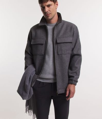 Campera Trucker Pesada en Polivelour con Bolsillos 4