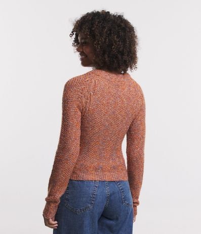 Suéter en Punto Melange con Hilo Metalizado 3