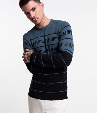 Suéter en Tejido de Punto con Rayas Horizontales 3