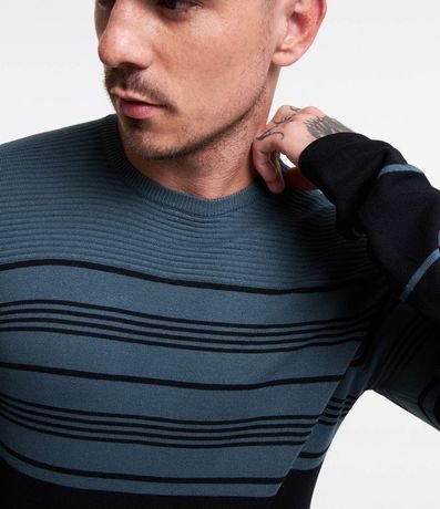 Suéter en Tejido de Punto con Rayas Horizontales 5