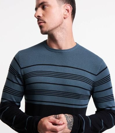 Suéter en Tejido de Punto con Rayas Horizontales 6