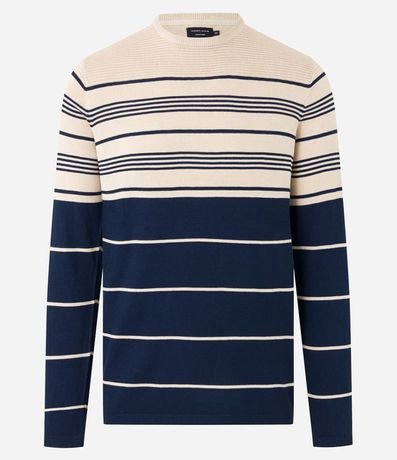 Suéter en Tejido de Punto con Rayas Horizontales 6