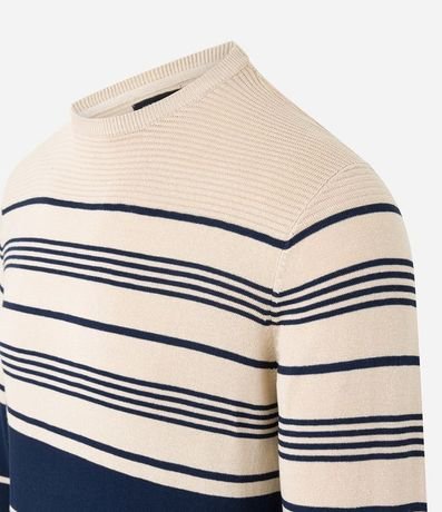 Suéter en Tejido de Punto con Rayas Horizontales 7