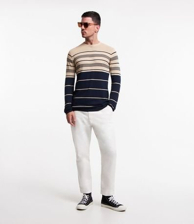 Suéter en Tejido de Punto con Rayas Horizontales 2
