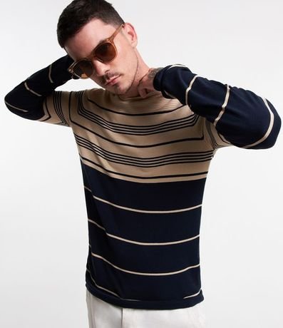Suéter en Tejido de Punto con Rayas Horizontales 3