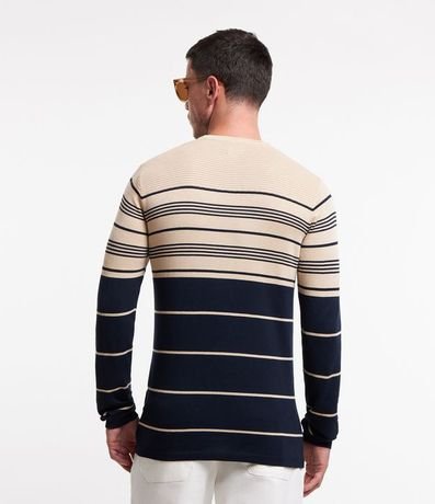Suéter en Tejido de Punto con Rayas Horizontales 4