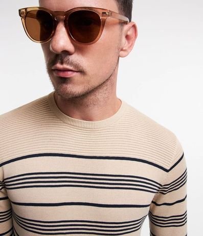 Suéter en Tejido de Punto con Rayas Horizontales 5