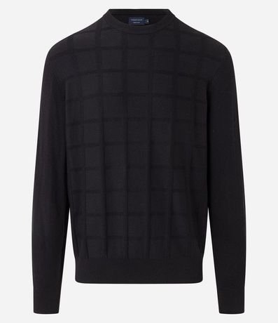 Suéter en Punto con Textura Cuadrilé 6