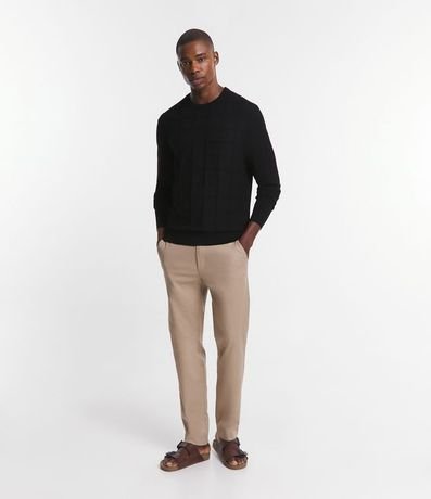 Suéter en Punto con Textura Cuadrilé 2