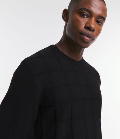 Suéter en Punto con Textura Cuadrilé 5