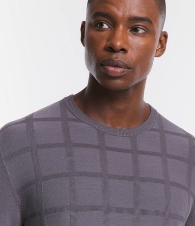 Suéter en Punto con Textura Cuadrilé 4