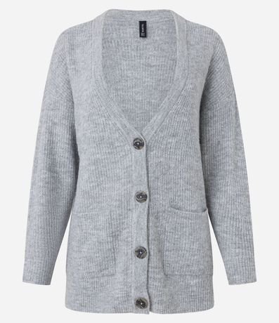 Cardigan Alargado de Punto con Botones y Bolsillos 6