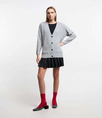 Cardigan Alargado de Punto con Botones y Bolsillos 2